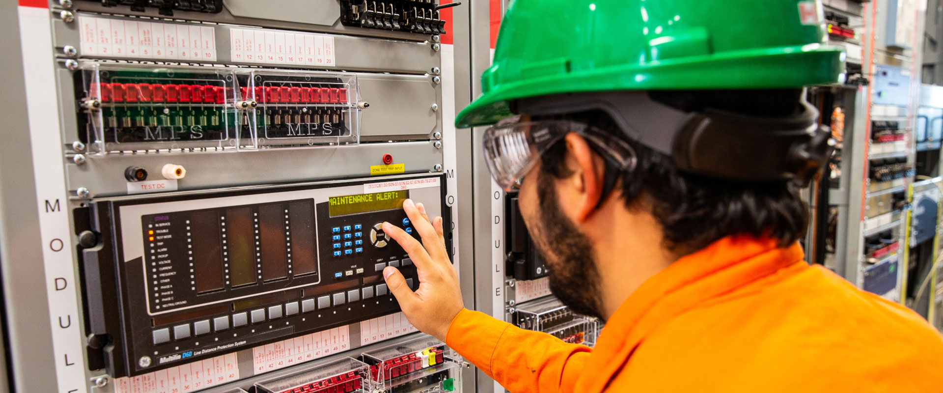 B&M specialized technician conducting tests and maintenance of an electrical system